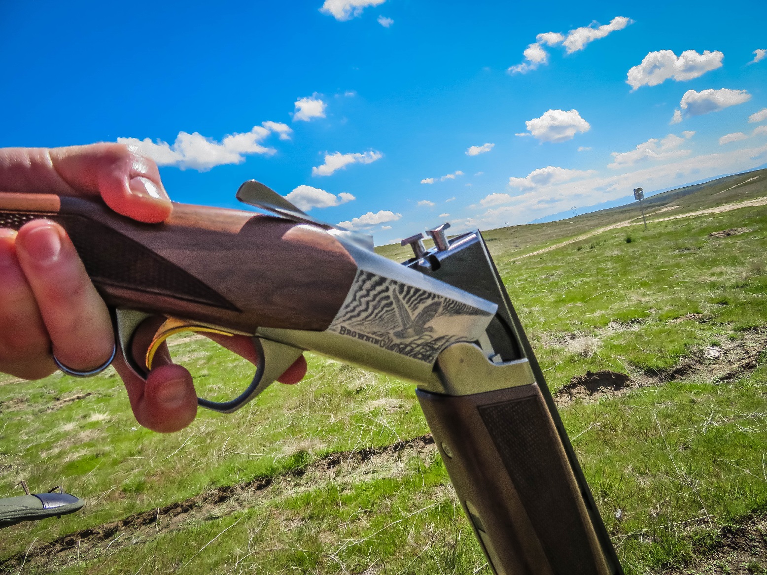 Shotgun in the open country