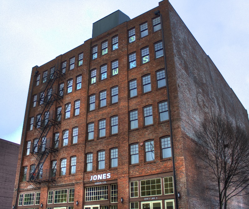 Red brick multi story commercial  building