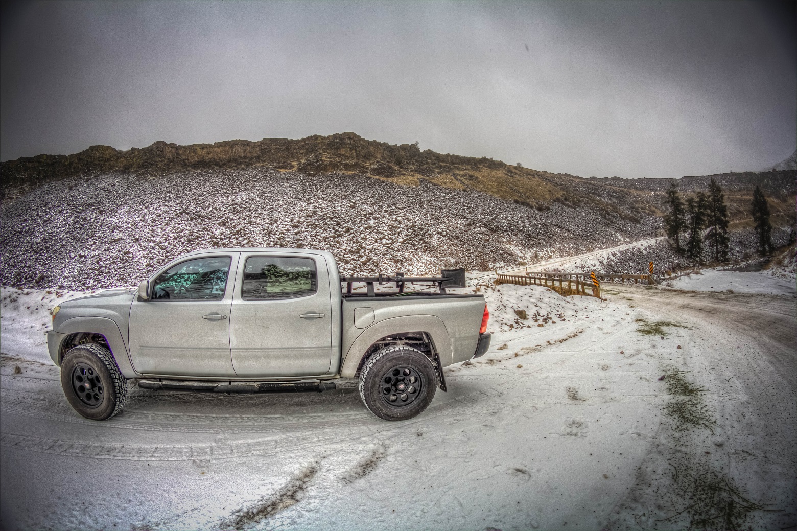 Toyota Tacoma Truck in the snow - Winter driving tips - The Miller Insurance Agency Everett Washiington
